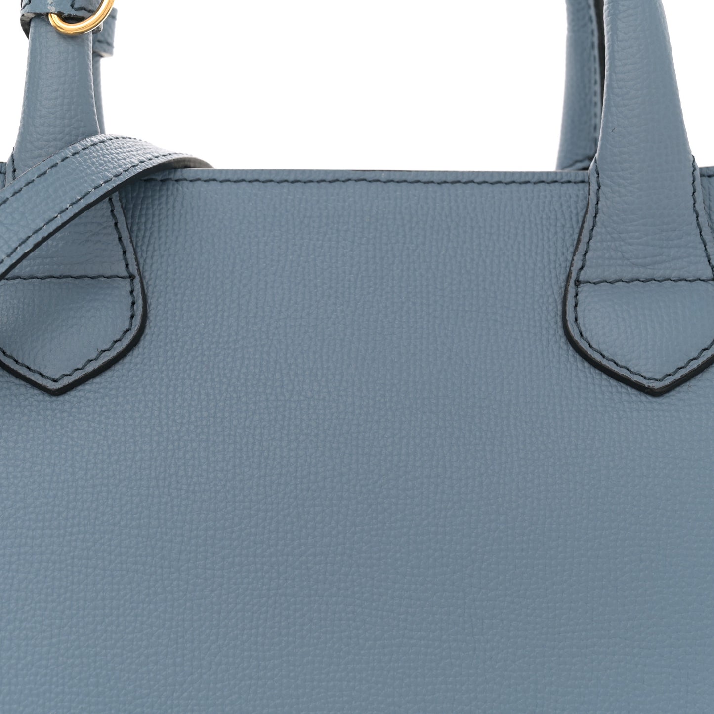 Derby Calfskin House Check Medium Banner Tote Slate Blue