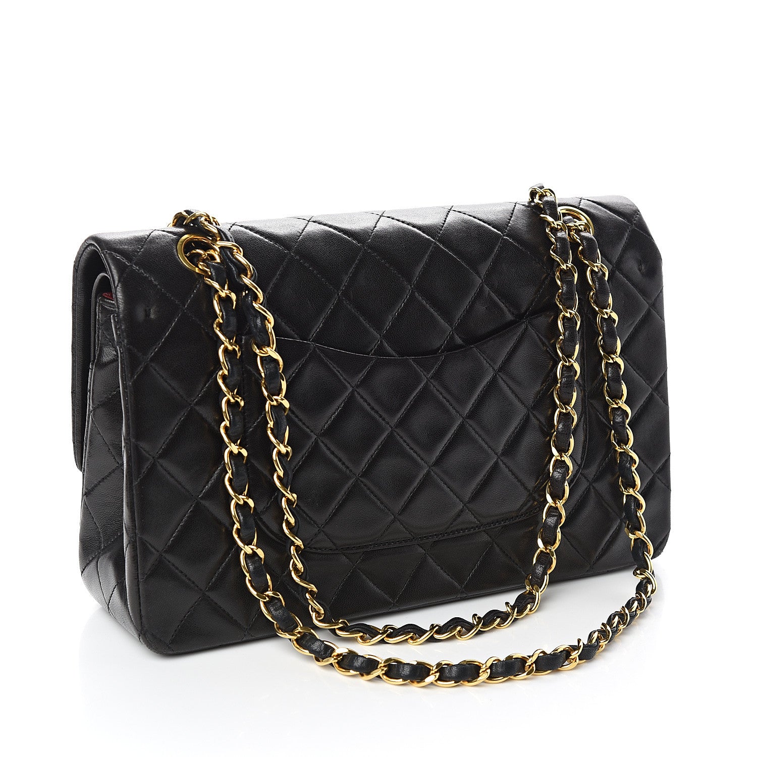 Chanel Lambskin Quilted Medium Double Flap Black 2 of 10