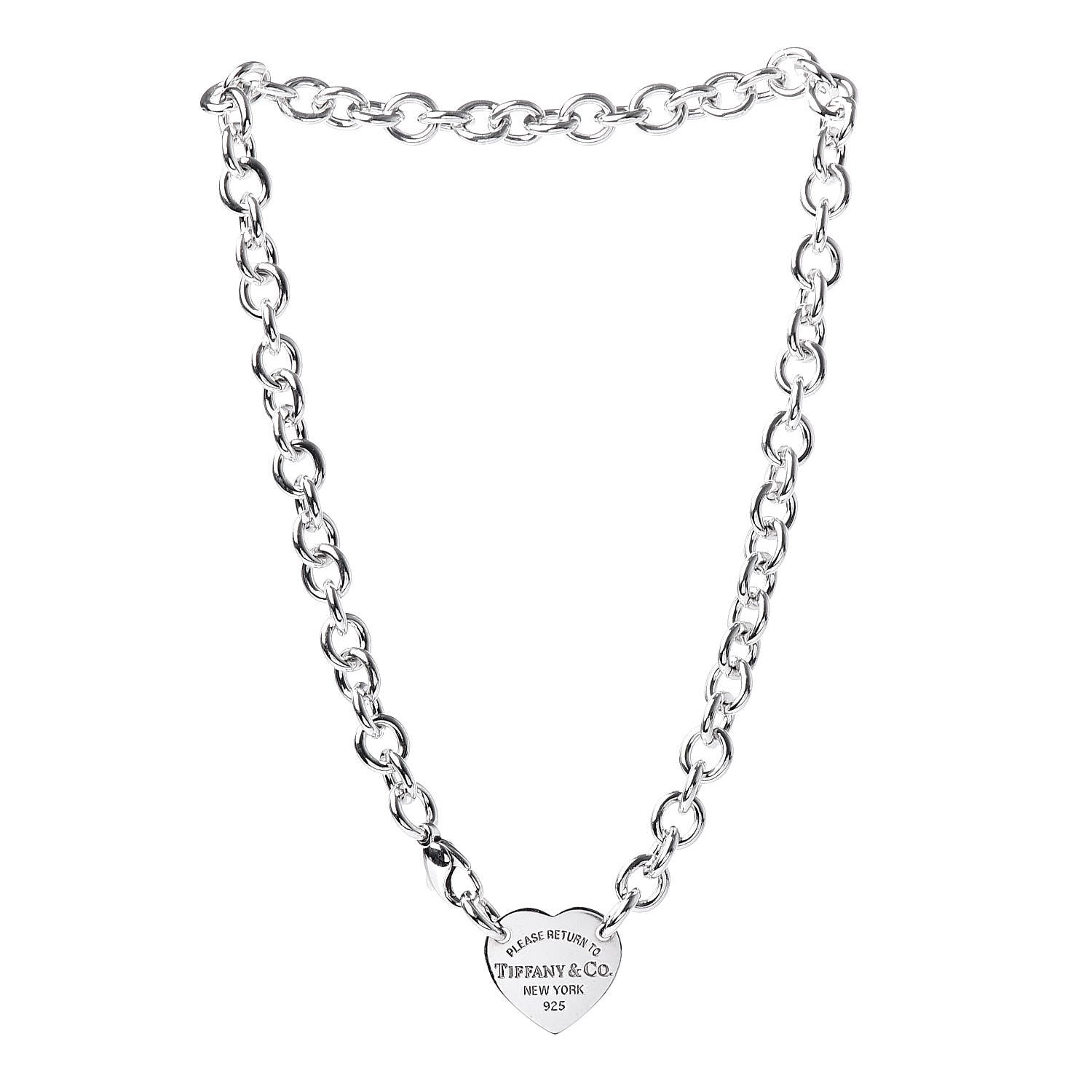 Tiffany Sterling Silver Return to Heart Tag Choker Necklace 3 of 5