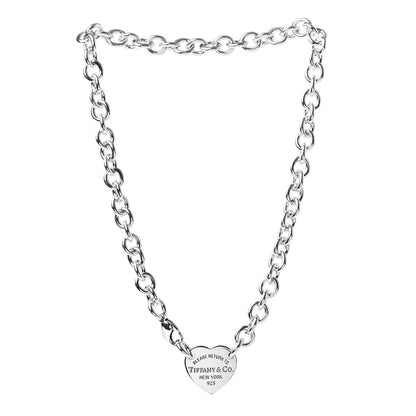 Tiffany Sterling Silver Return to Heart Tag Choker Necklace 3 of 5