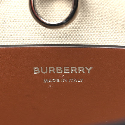 Burberry Canvas Smooth Calfskin Mini Two Tone Freya Tote Black Tan 6 of 9