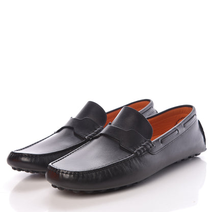 Hermes Calfskin Mens Oscar Loafers 42 Black 3 of 9