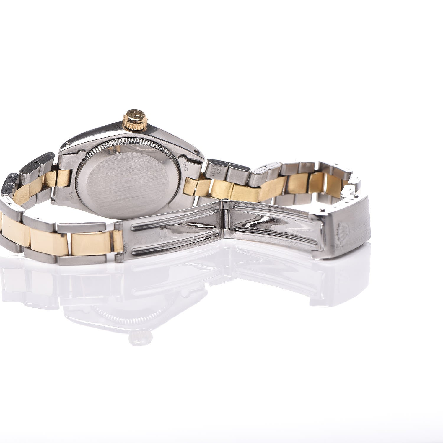 Rolex Stainless Steel 14K Yellow Gold 25mm Oyster Perpetual Watch Zephyr 6724 7 of 8