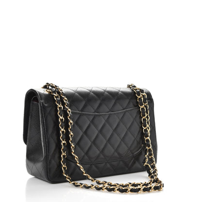 Chanel Caviar Quilted Jumbo Double Flap Black 4 of 9