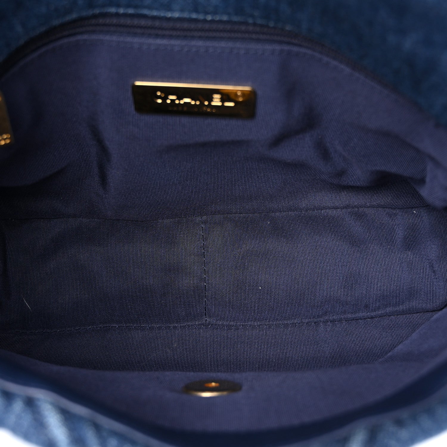 Chanel Denim Quilted Medium Chanel 19 Flap  Blue 5 of 10