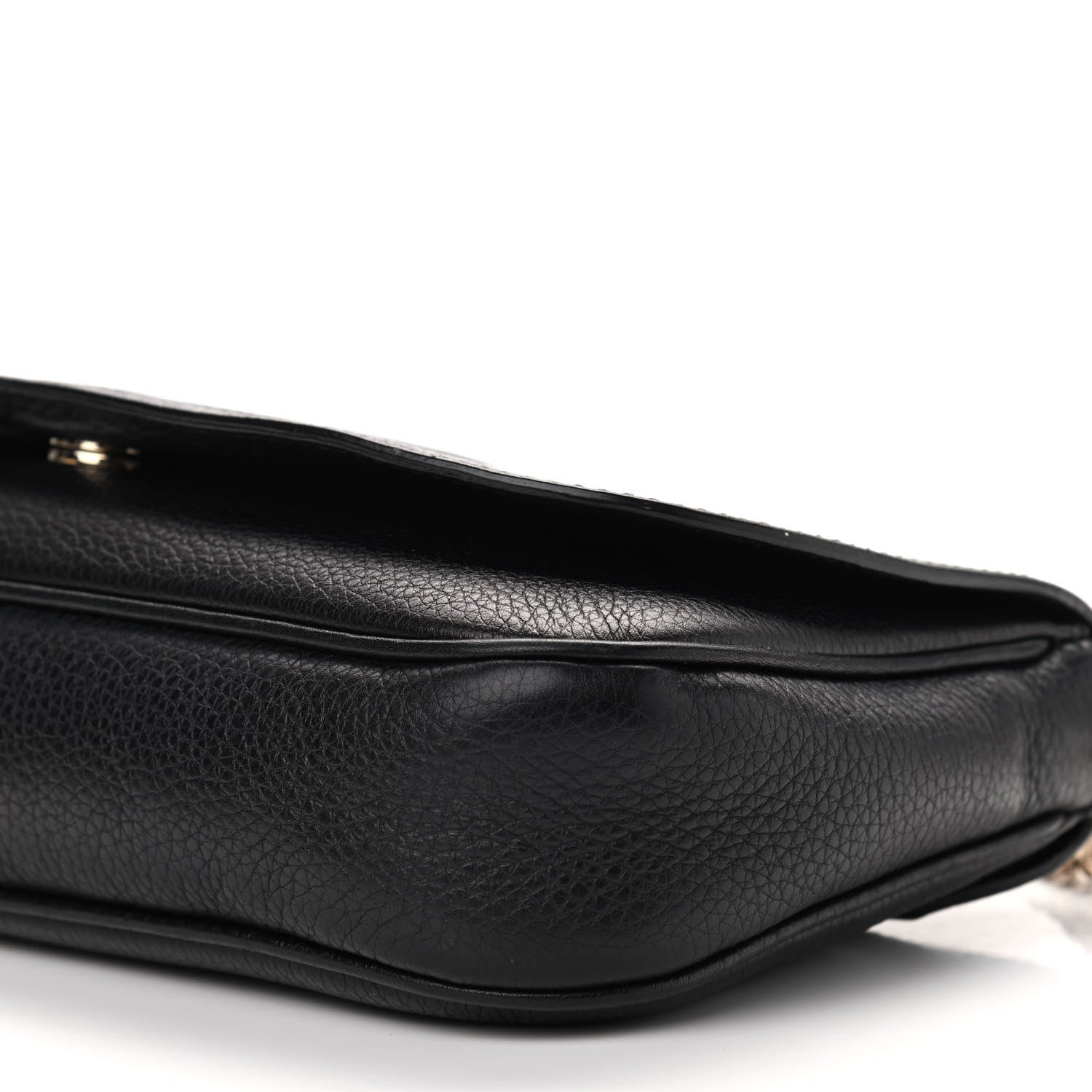 Gucci Pebbled Calfskin Medium Soho Flap Crossbody Black 10 of 10
