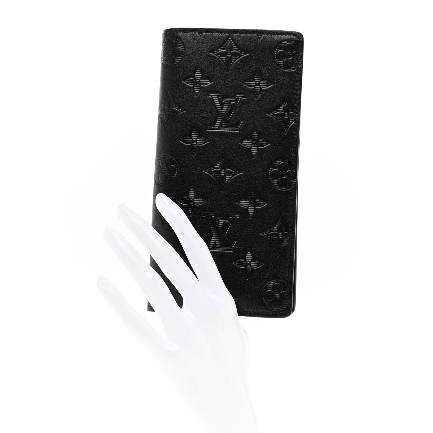 Calfskin Monogram Shadow Brazza Wallet Black