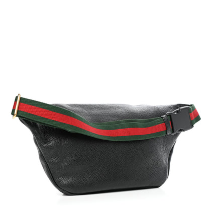 Gucci Grained Calfskin Logo Belt Bag Black 3 of 10