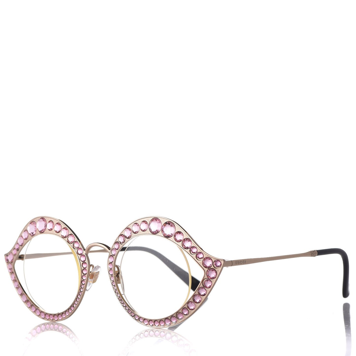 Metal Crystal Cat Eye Sunglasses GG0046S Light Pink