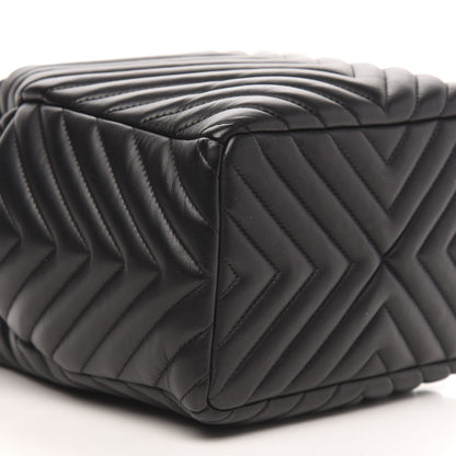 Chanel Lambskin Chevron Small Urban Spirit Drawstring Bag Black 10 of 11