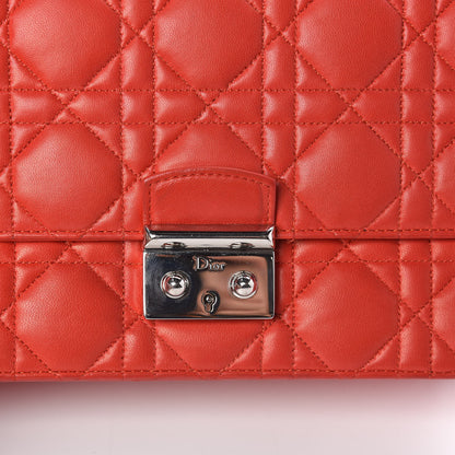 Christian Dior Lambskin Cannage Miss Dior Promenade Pouch Vermillion 8 of 10