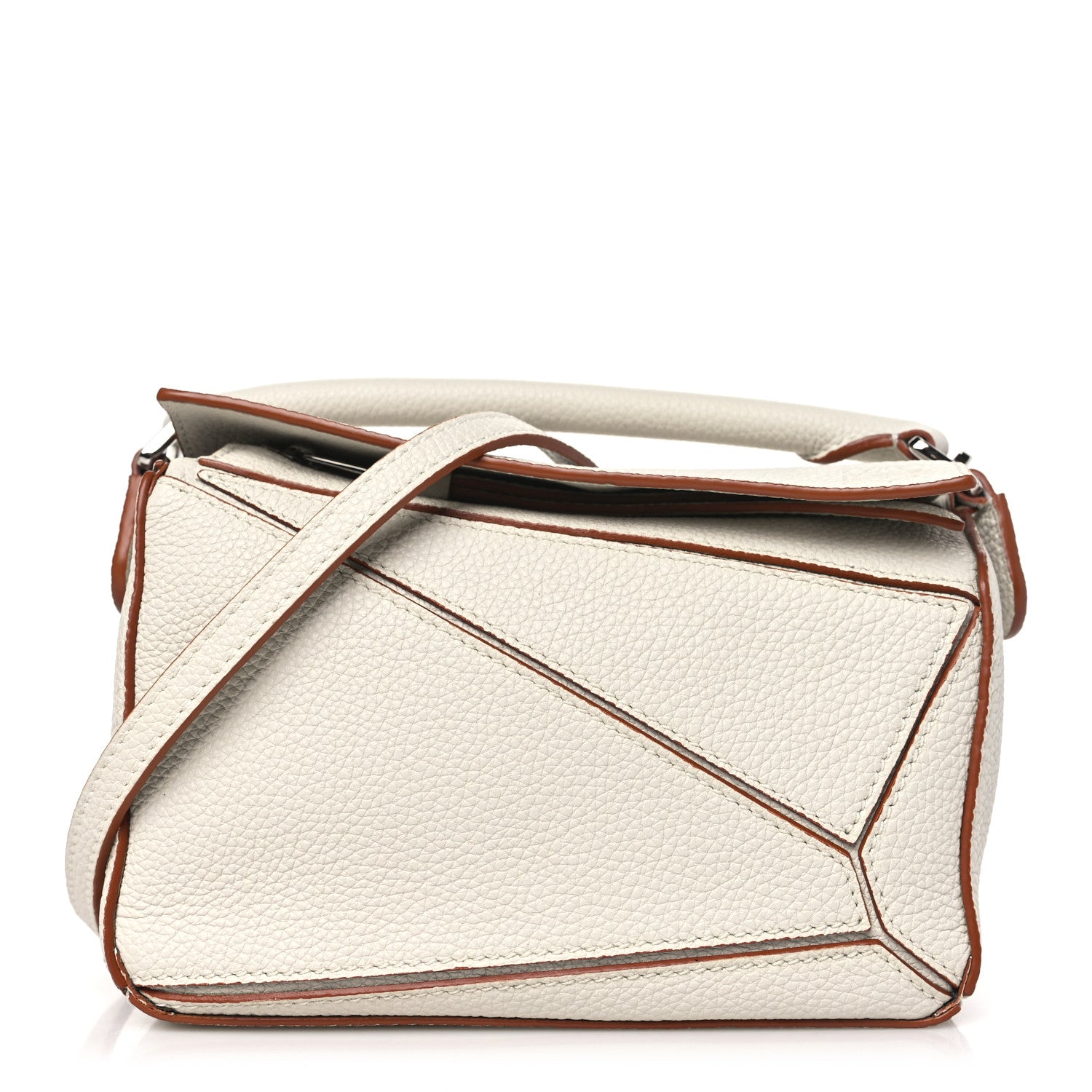 Loewe Calfskin Mini Puzzle Bag Soft White 1 of 8
