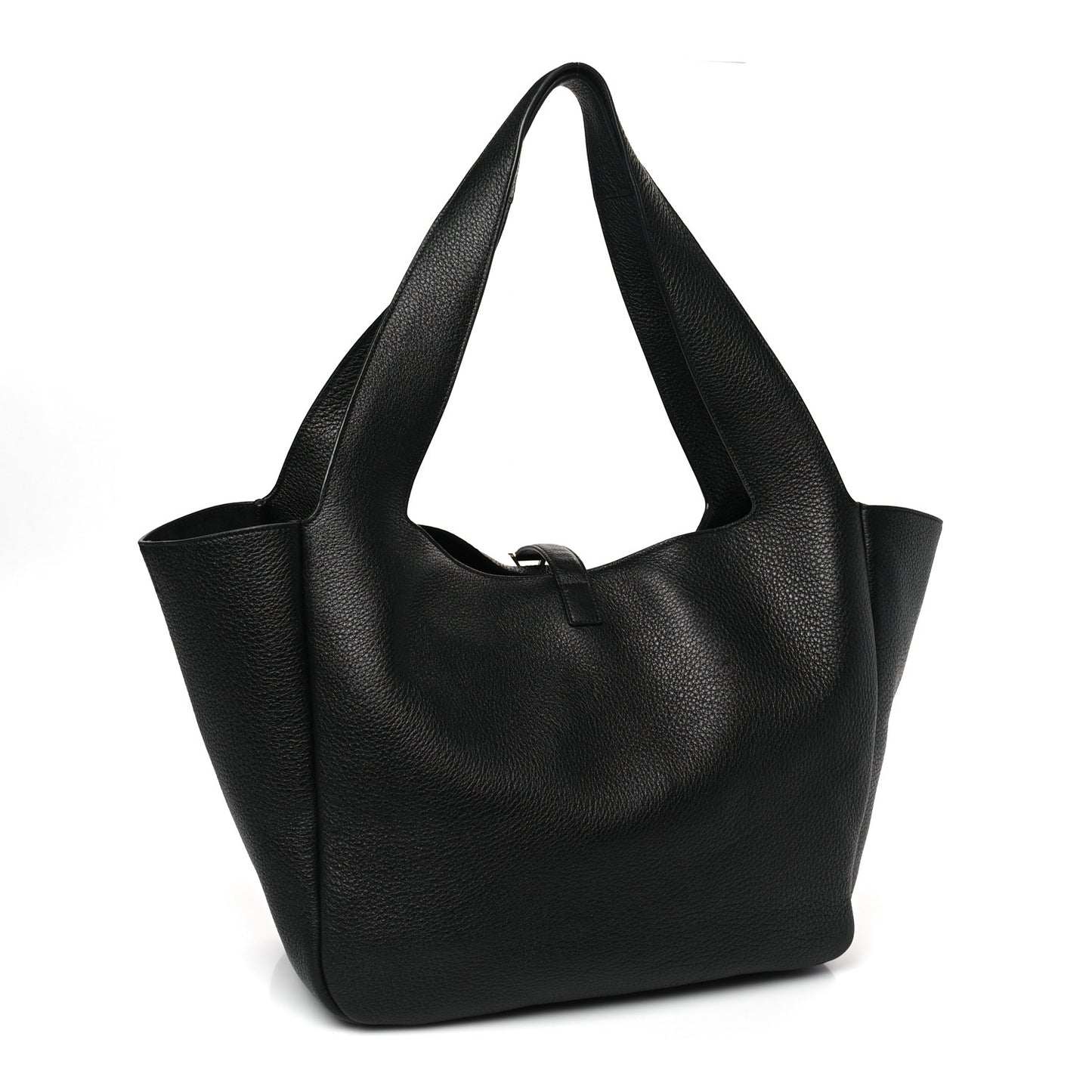Grained Deerskin Bea Tote Black