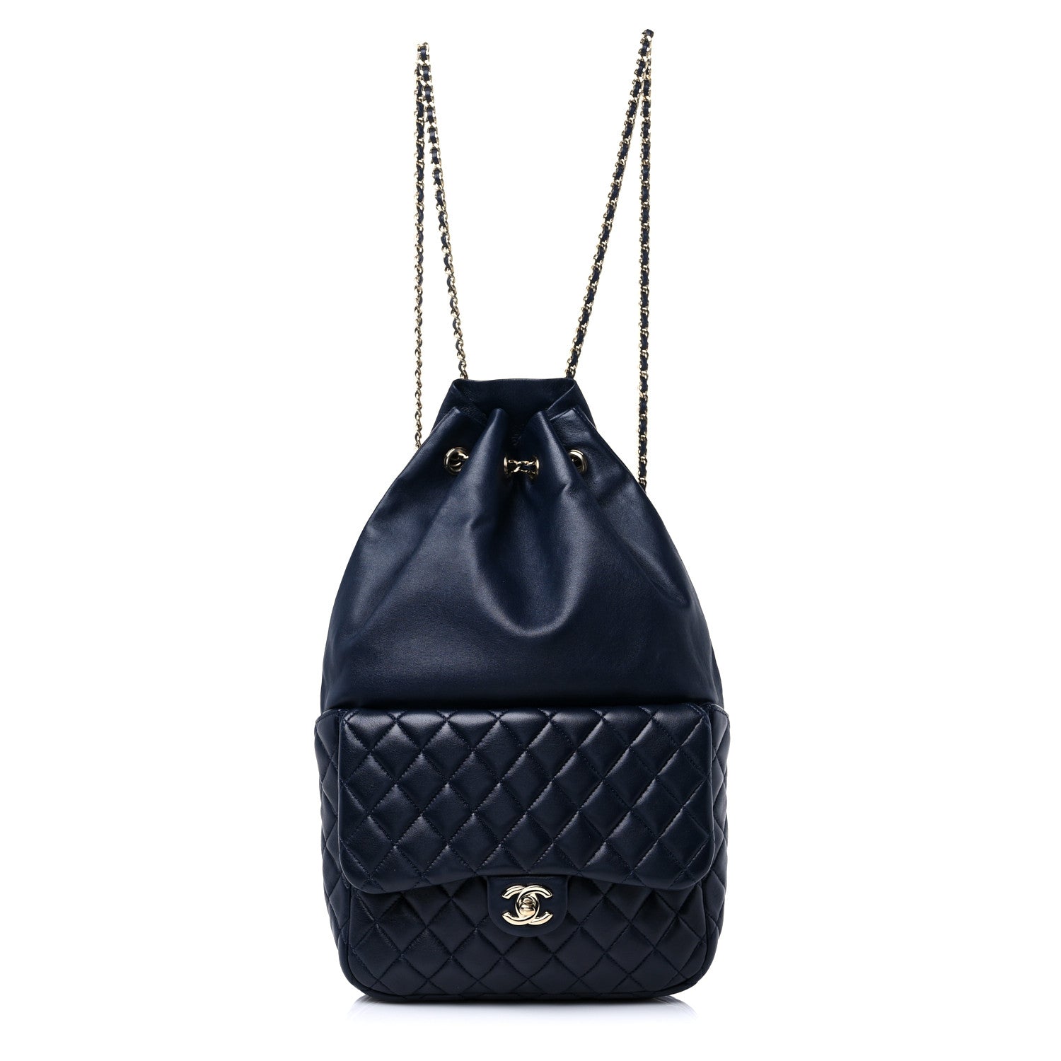 Chanel Lambskin Quilted Large In Seoul Backpack Navy 1 of 12