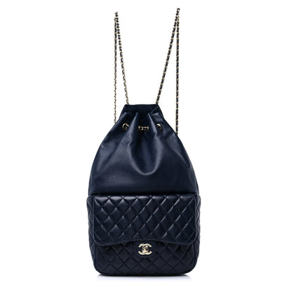 Chanel Lambskin Quilted Large In Seoul Backpack Navy 1 of 12