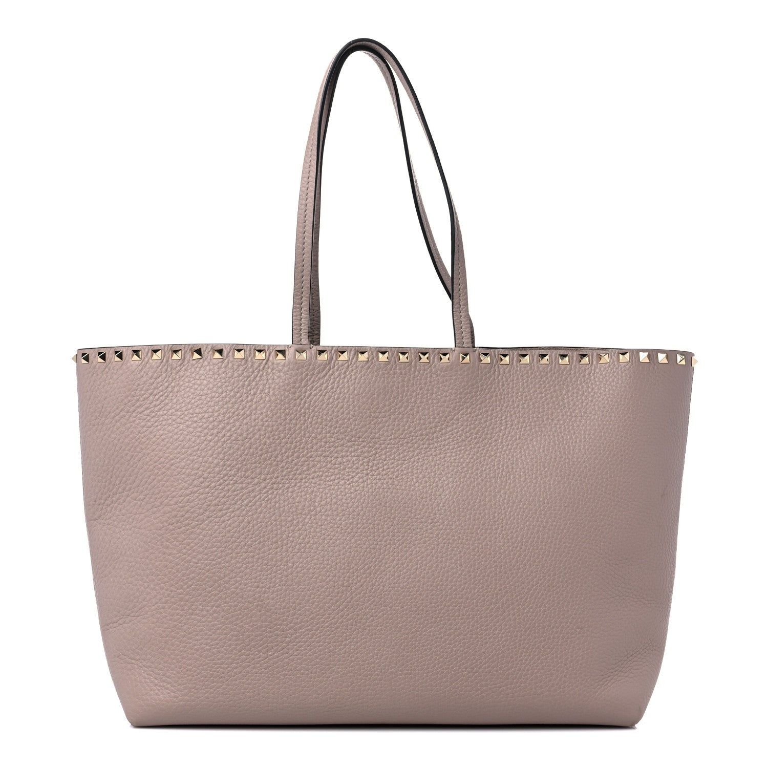 Valentino Garavani Grained Calfskin Rockstud Shoulder Tote Poudre 1 of 12