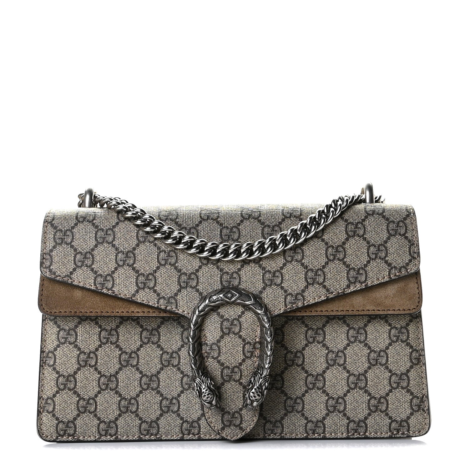 Gucci GG Supreme Monogram Small Dionysus Shoulder Bag Taupe 1 of 10