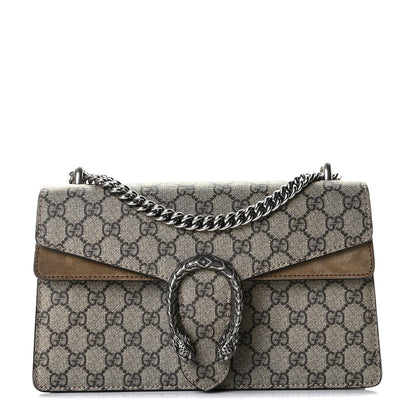 Gucci GG Supreme Monogram Small Dionysus Shoulder Bag Taupe 1 of 10