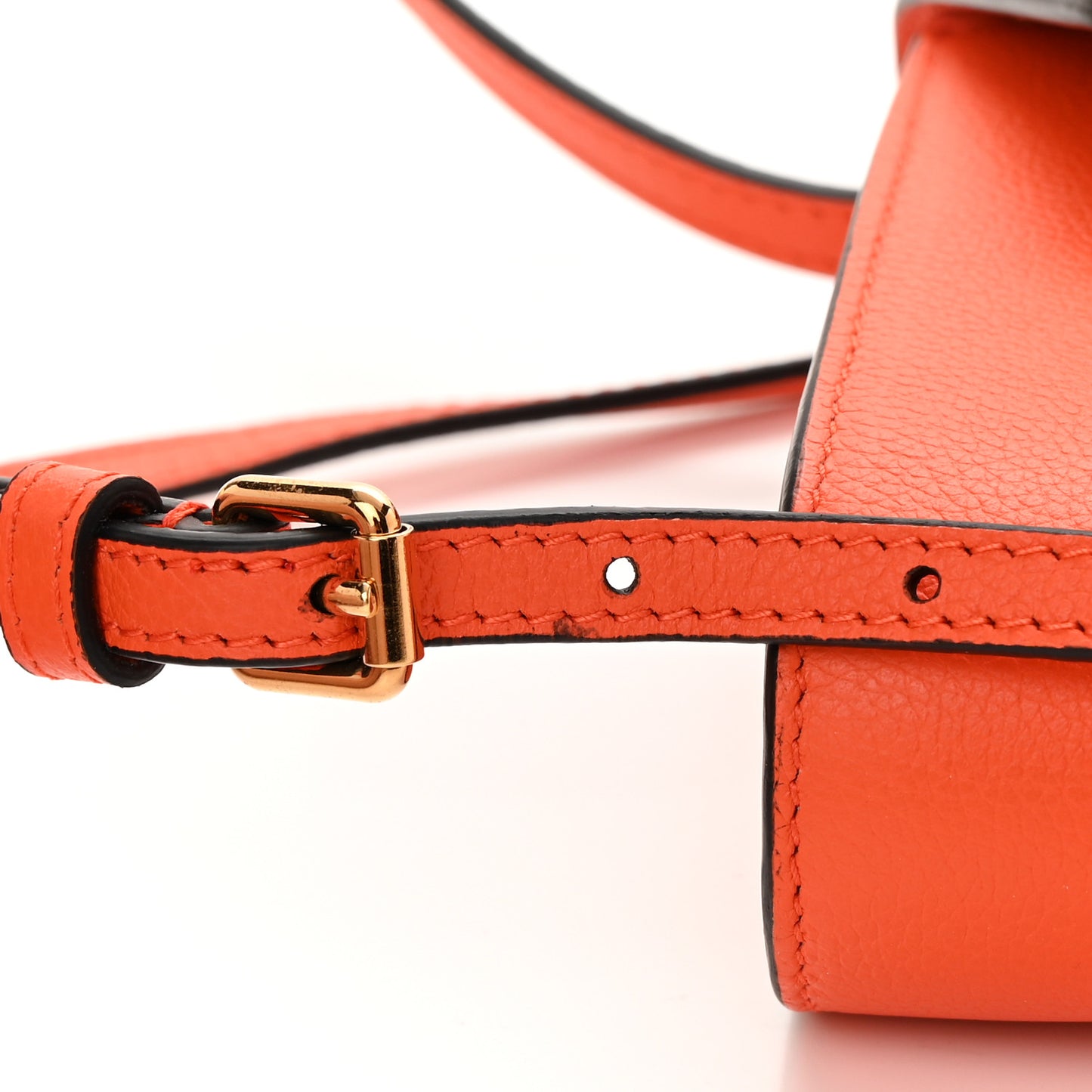 Grained Calfskin La Medusa Crossbody Bag Orange