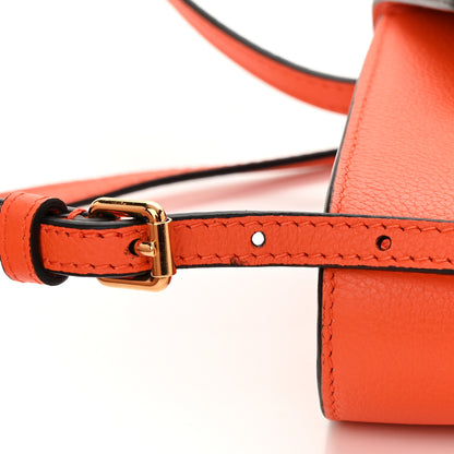 Versace Grained Calfskin La Medusa Crossbody Bag Orange 11 of 12