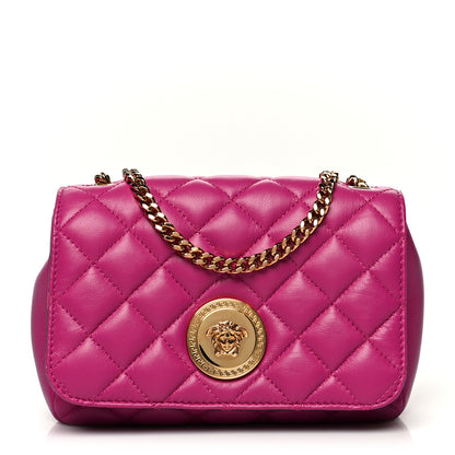 Versace Nappa Quilted Small Medusa Chain Crossbody Pink 1 of 10