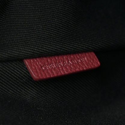 Burberry Grainy Calfskin House Check Medium Banner Tote Crimson 7 of 10