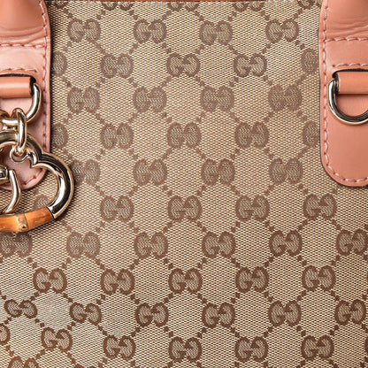 Gucci Monogram Heart Bit Charm Top Handle Tote Coral 8 of 16