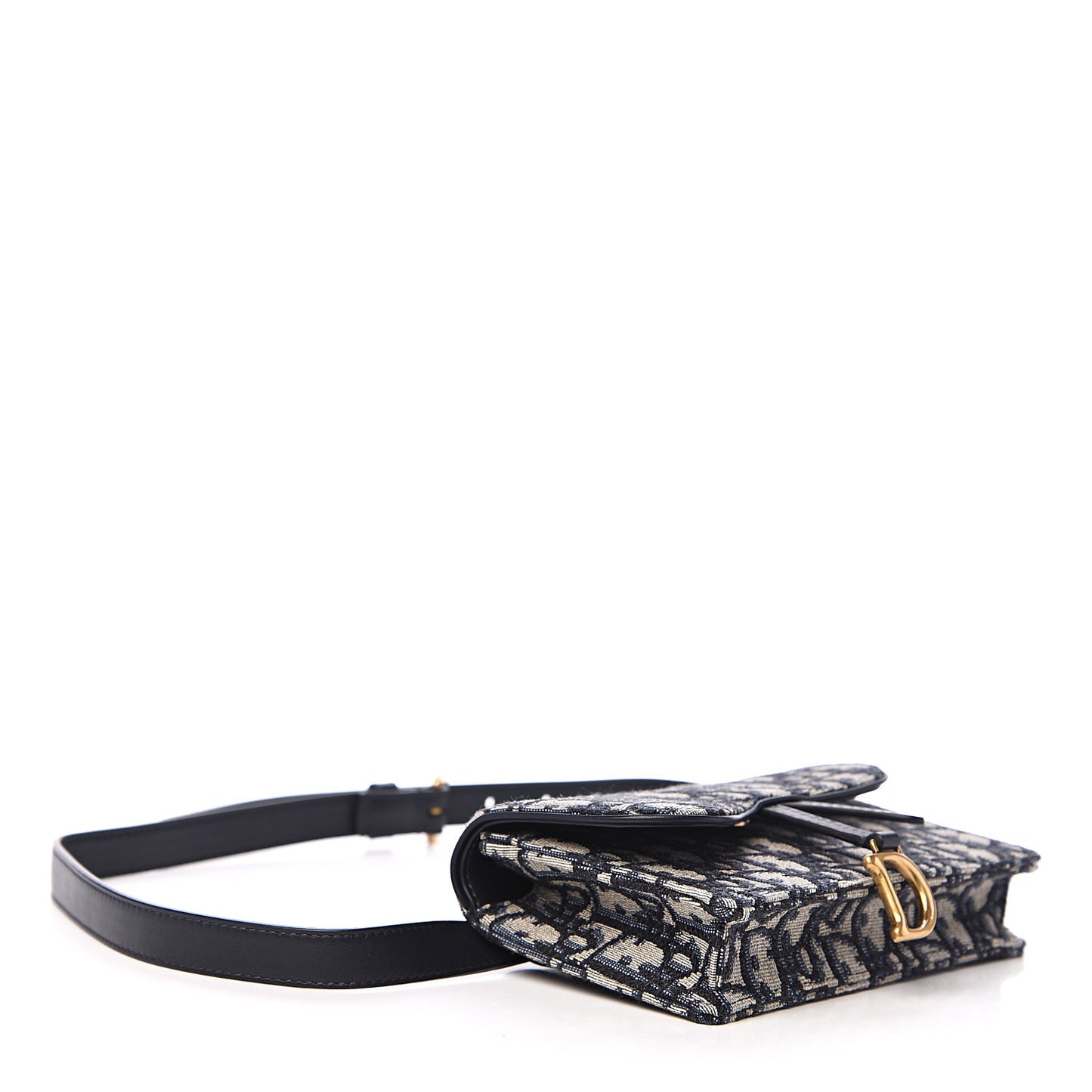 Oblique Saddle Belt Bag Blue