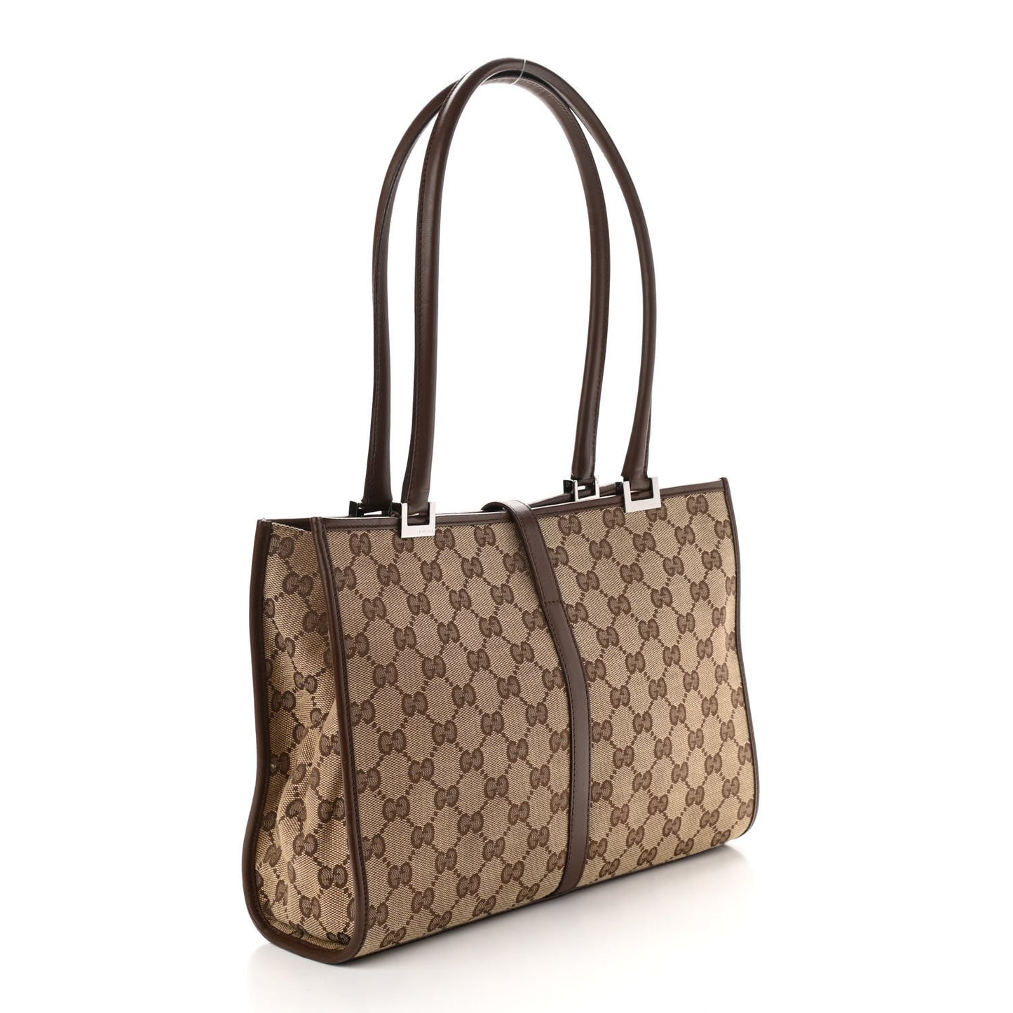 Monogram Small Bardot Shoulder Bag Dark Brown