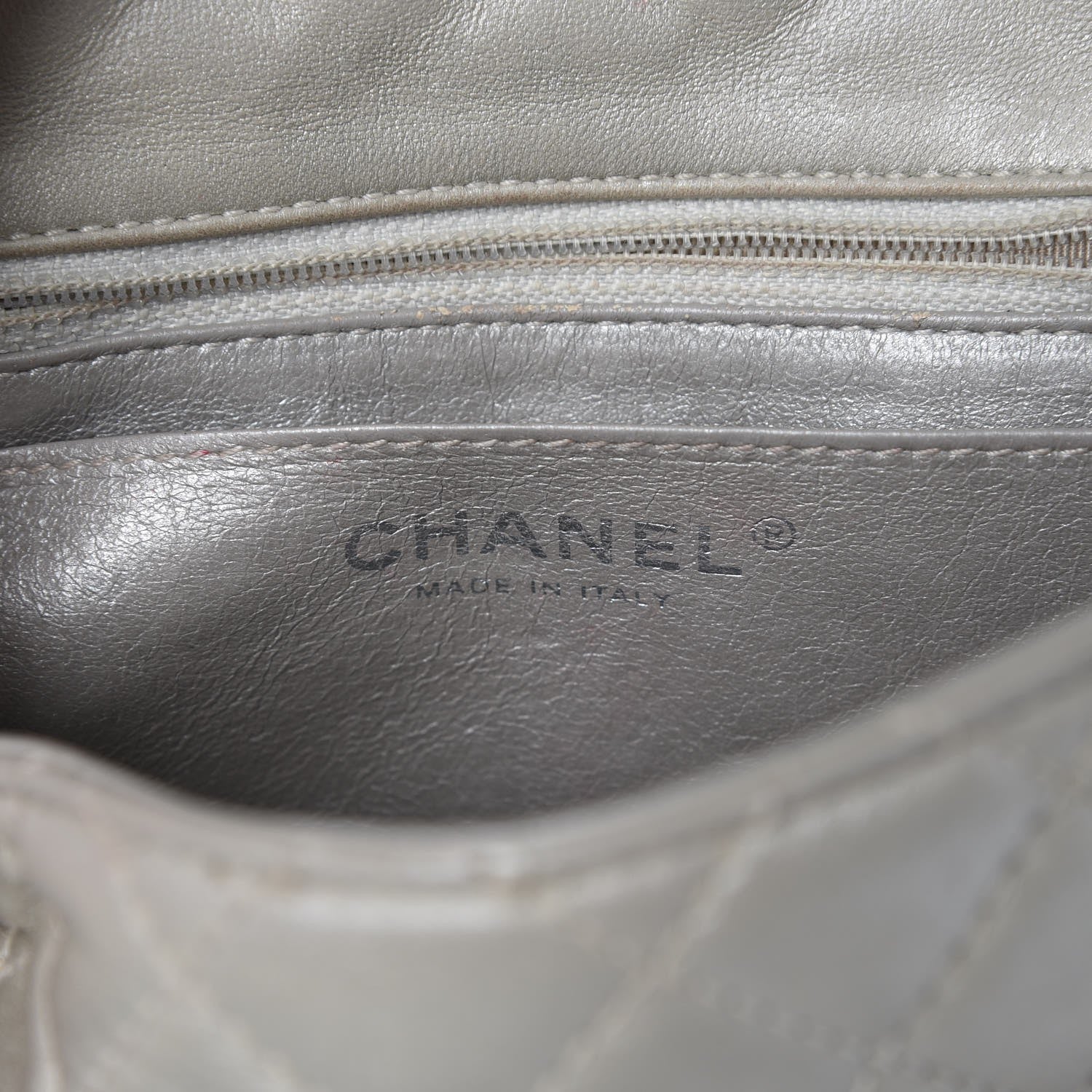 Chanel Metallic Lambskin Quilted Mini Square Flap Silver 6 of 9