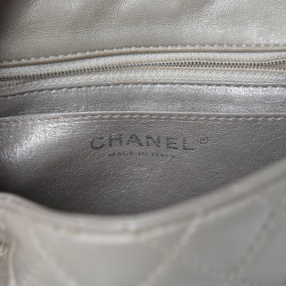 Chanel Metallic Lambskin Quilted Mini Square Flap Silver 6 of 9