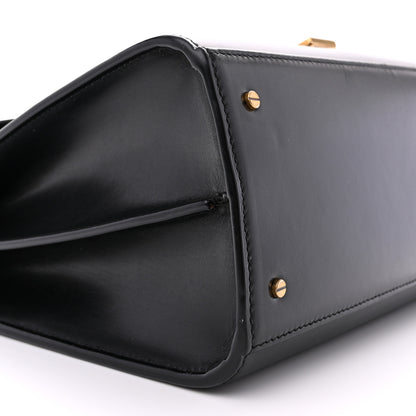 Saint Laurent Smooth Calfskin Medium Classic Monogram Cassandra Top Handle Black Rouge Legion 9 of 19