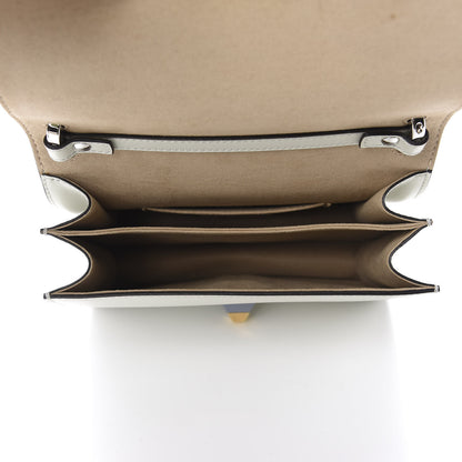 Fendi Vitello Liberty Studded Small Kan I Shoulder Bag Bianco 5 of 10