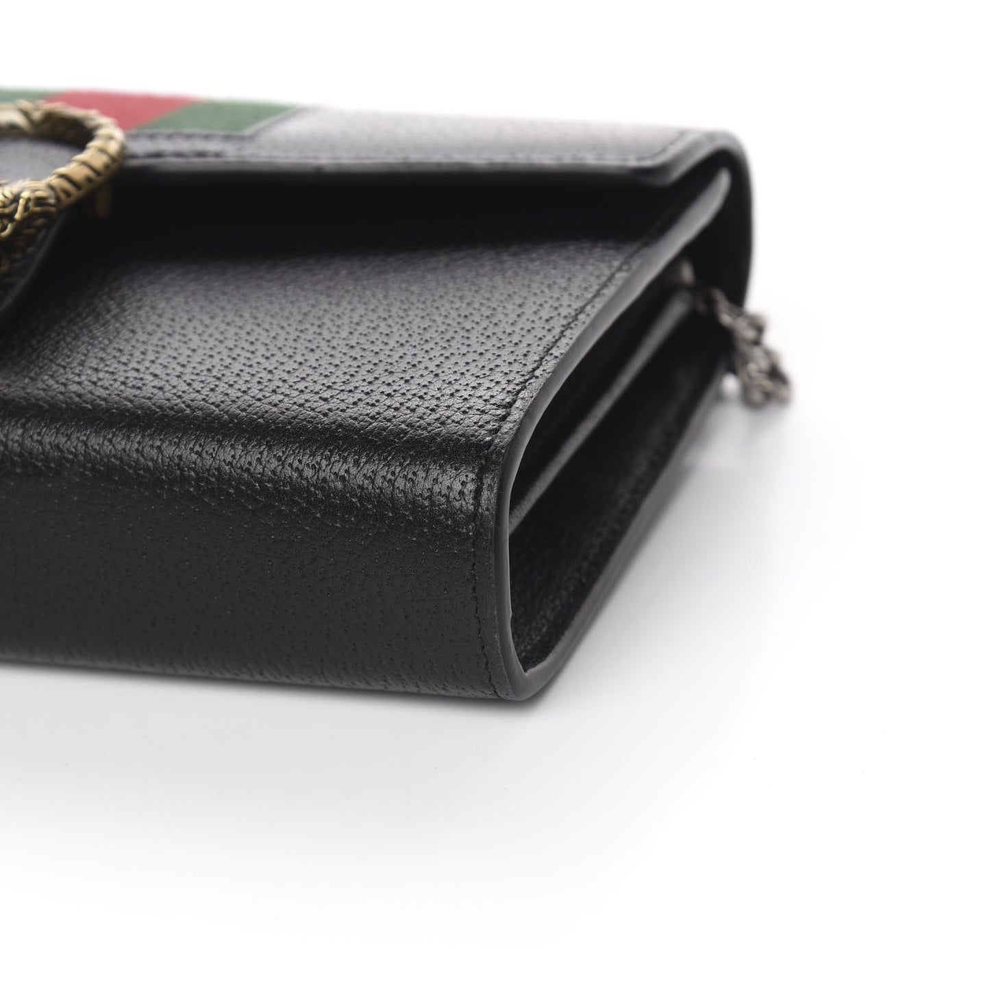Calfskin Web Mini Dionysus Chain Wallet Black