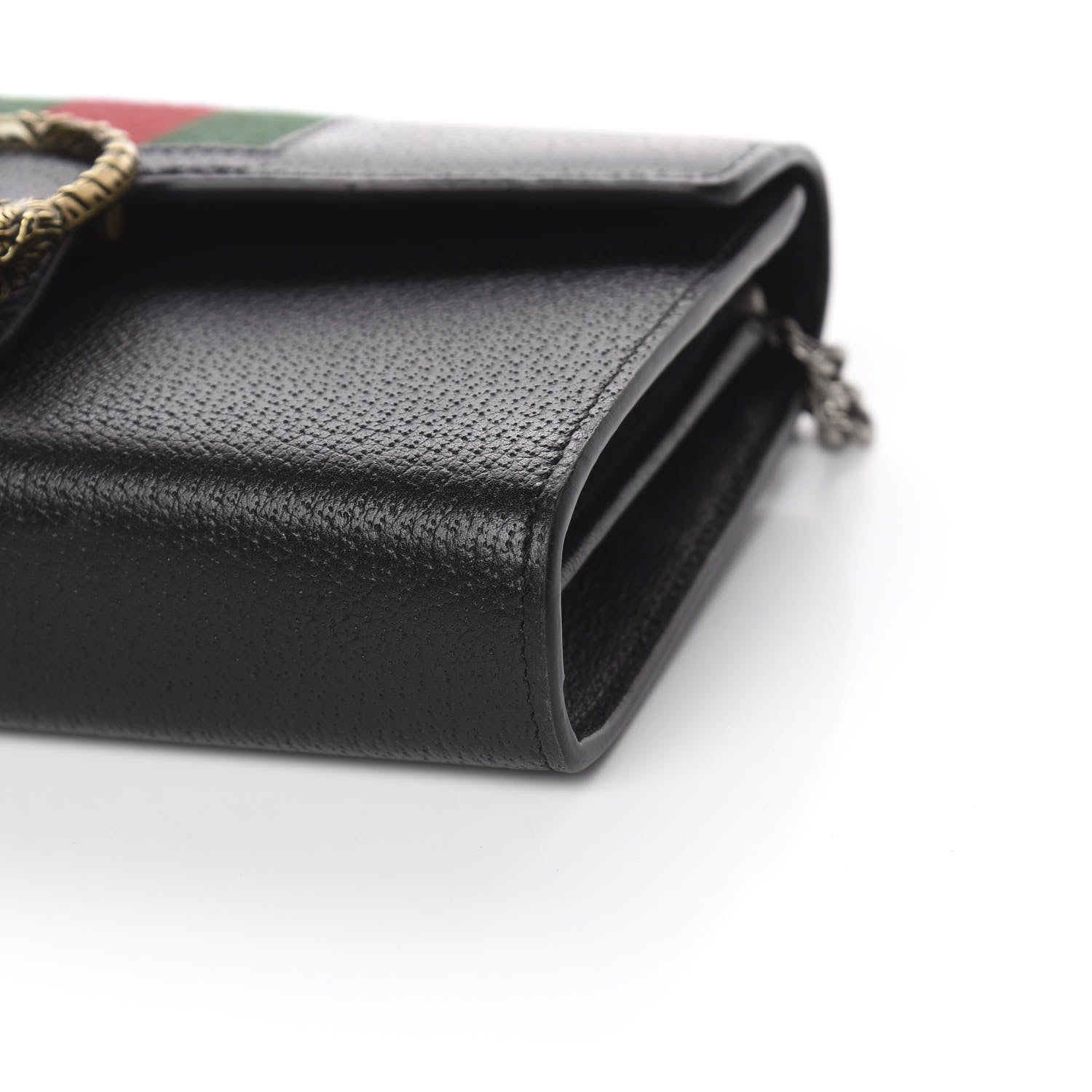 Gucci Calfskin Web Mini Dionysus Chain Wallet Black 9 of 11