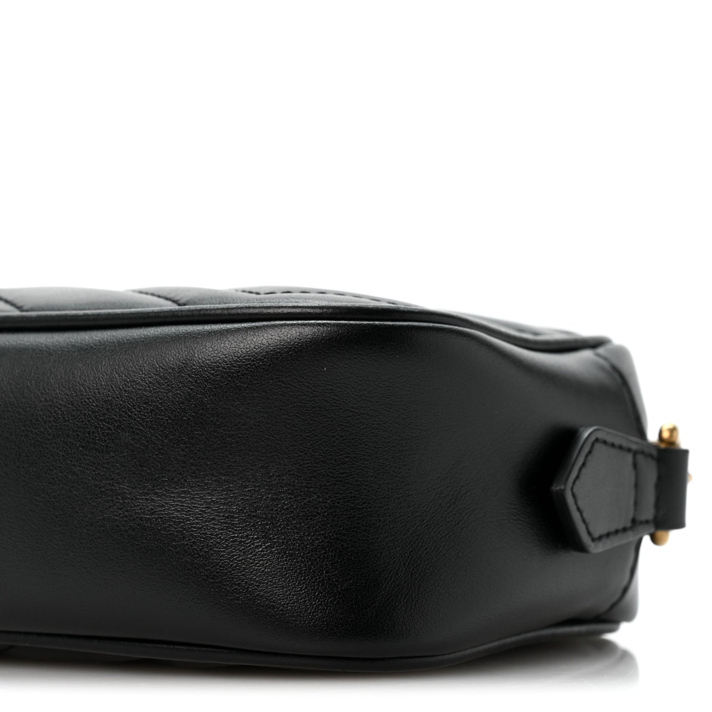 Calfskin Matelasse Mini GG Marmont Chain Shoulder Bag Black