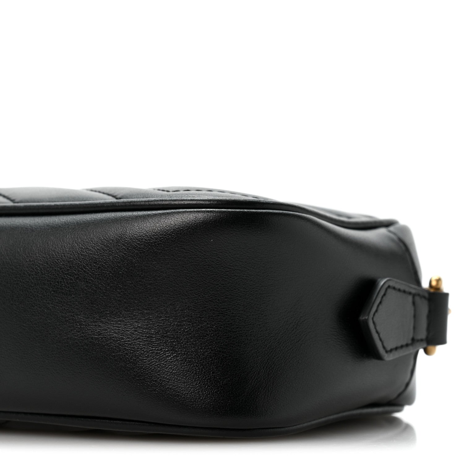 Gucci Calfskin Matelasse Mini GG Marmont Chain Shoulder Bag Black 10 of 11