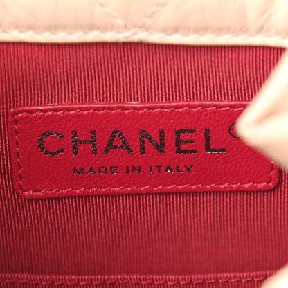 Chanel Aged Calfskin Quilted Small Gabrielle Backpack Beige Black 6 of 9