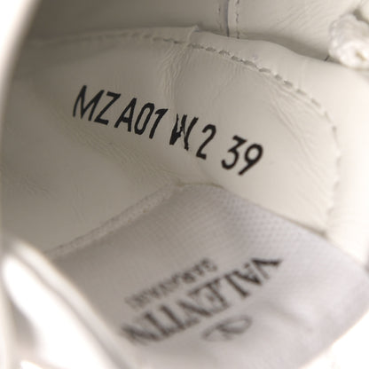 Valentino Garavani Calfskin Rockstud Untitled Open Sneakers 39 White 8 of 8