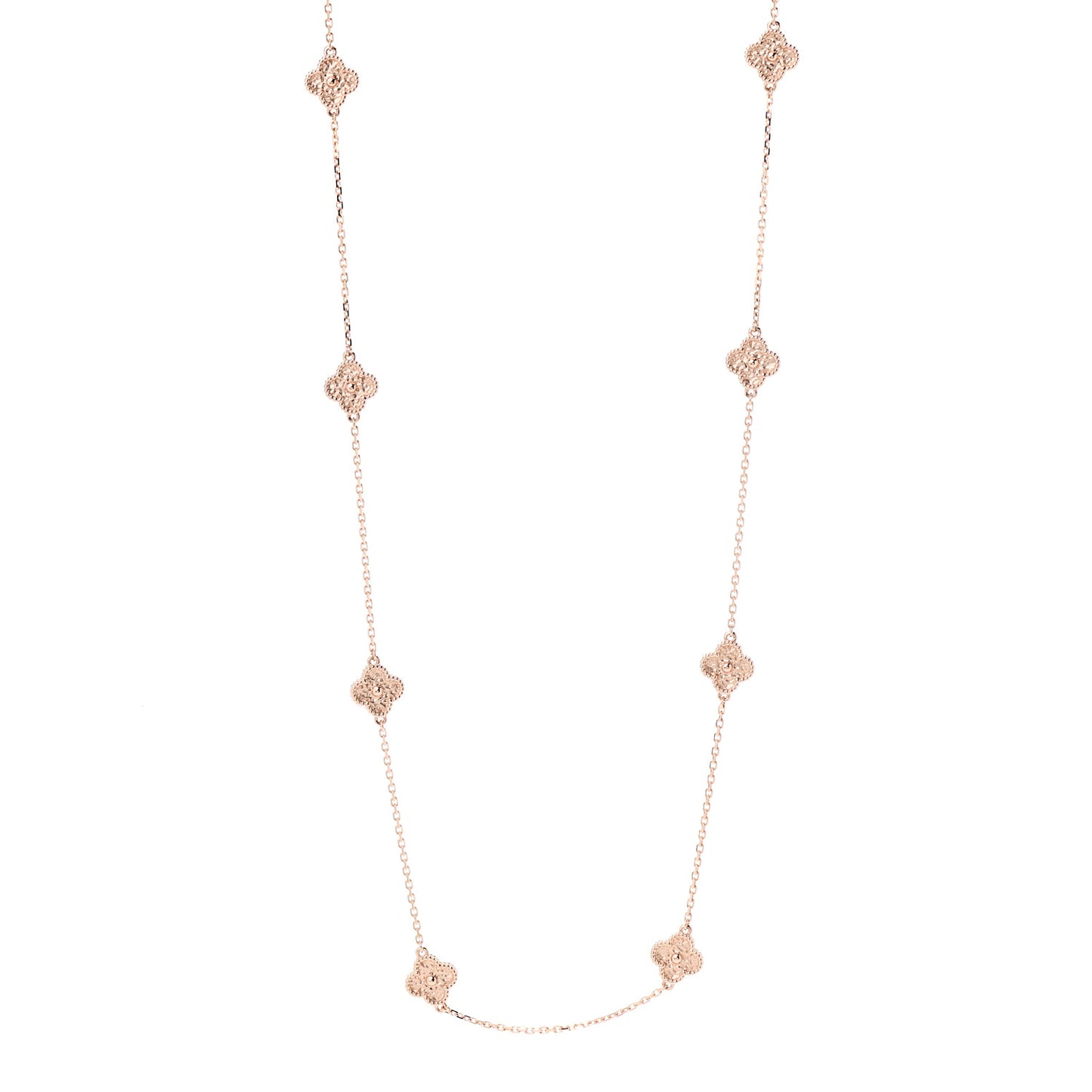 18K Rose Gold 16 Motifs Sweet Alhambra Necklace