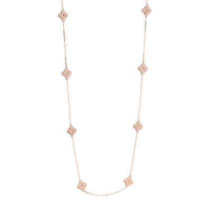 Van Cleef & Arpels 18K Rose Gold 16 Motifs Sweet Alhambra Necklace 1 of 7
