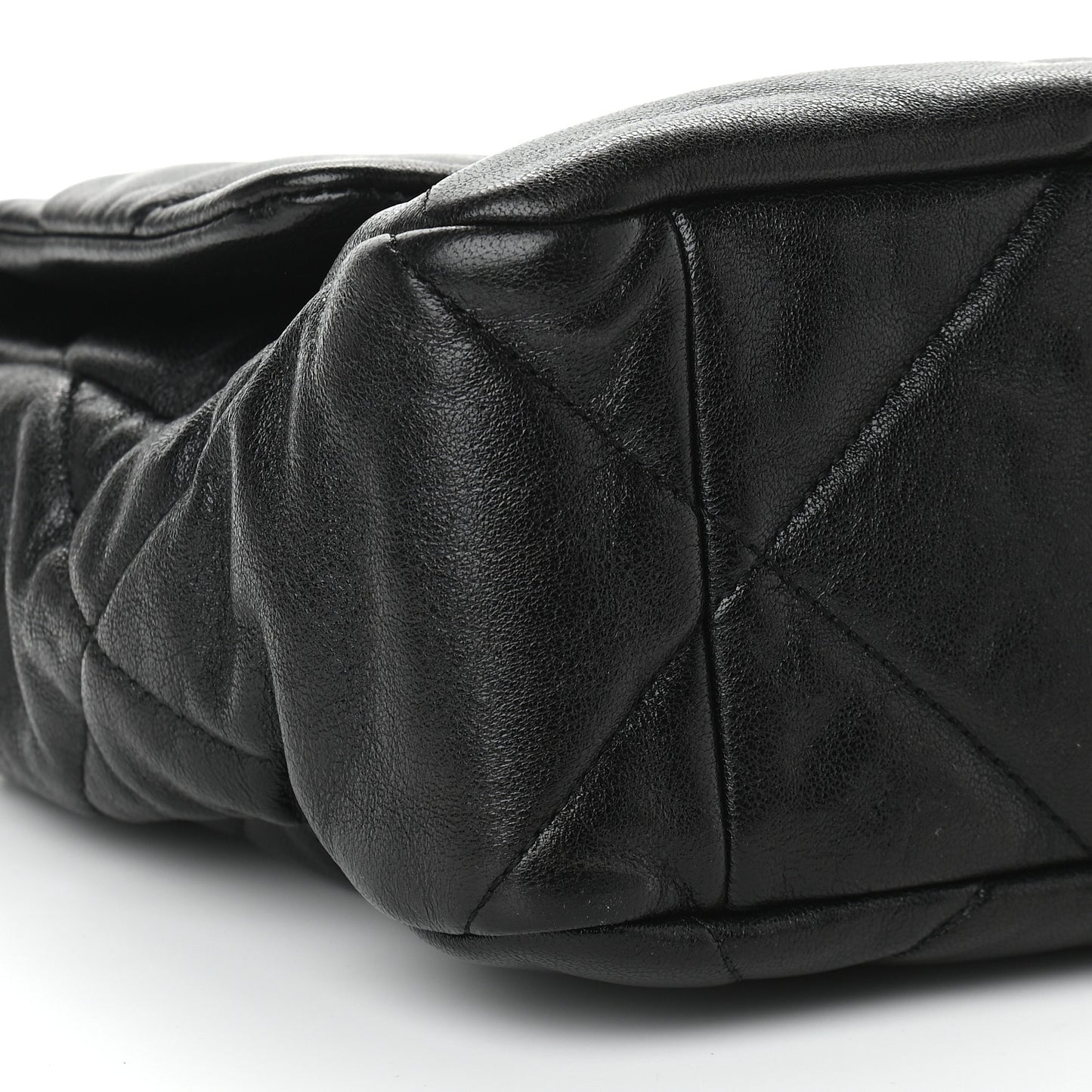 Goatskin Quilted Large Chanel 19 Flap Black