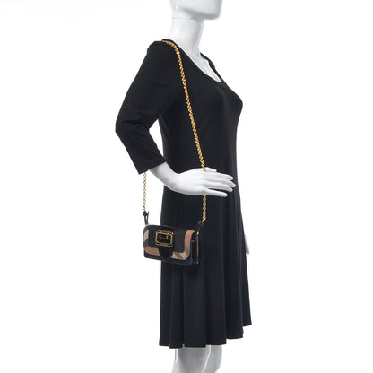Burberry House Check Calfskin Mini Buckle Phone Crossbody Bag Black 2 of 6
