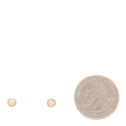 Tiffany 18K Rose Gold Diamond .20ctw Elsa Peretti Diamonds By The Yard Earrings 2 of 4