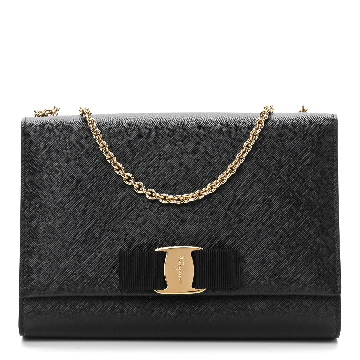 Printed Calfskin Medium Ginny Shoulder Bag Black
