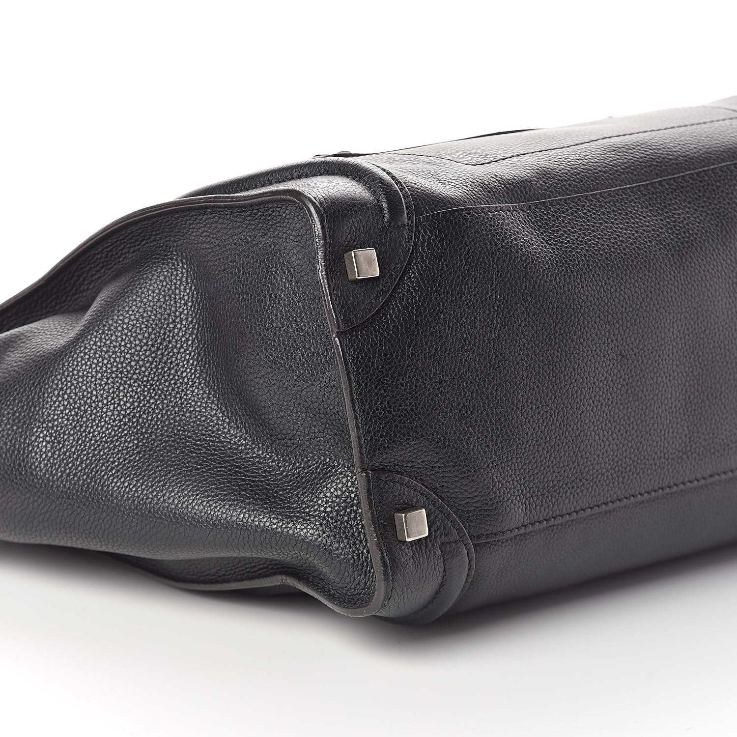 Celine Drummed Calfskin Shoulder Luggage Black 8 of 9