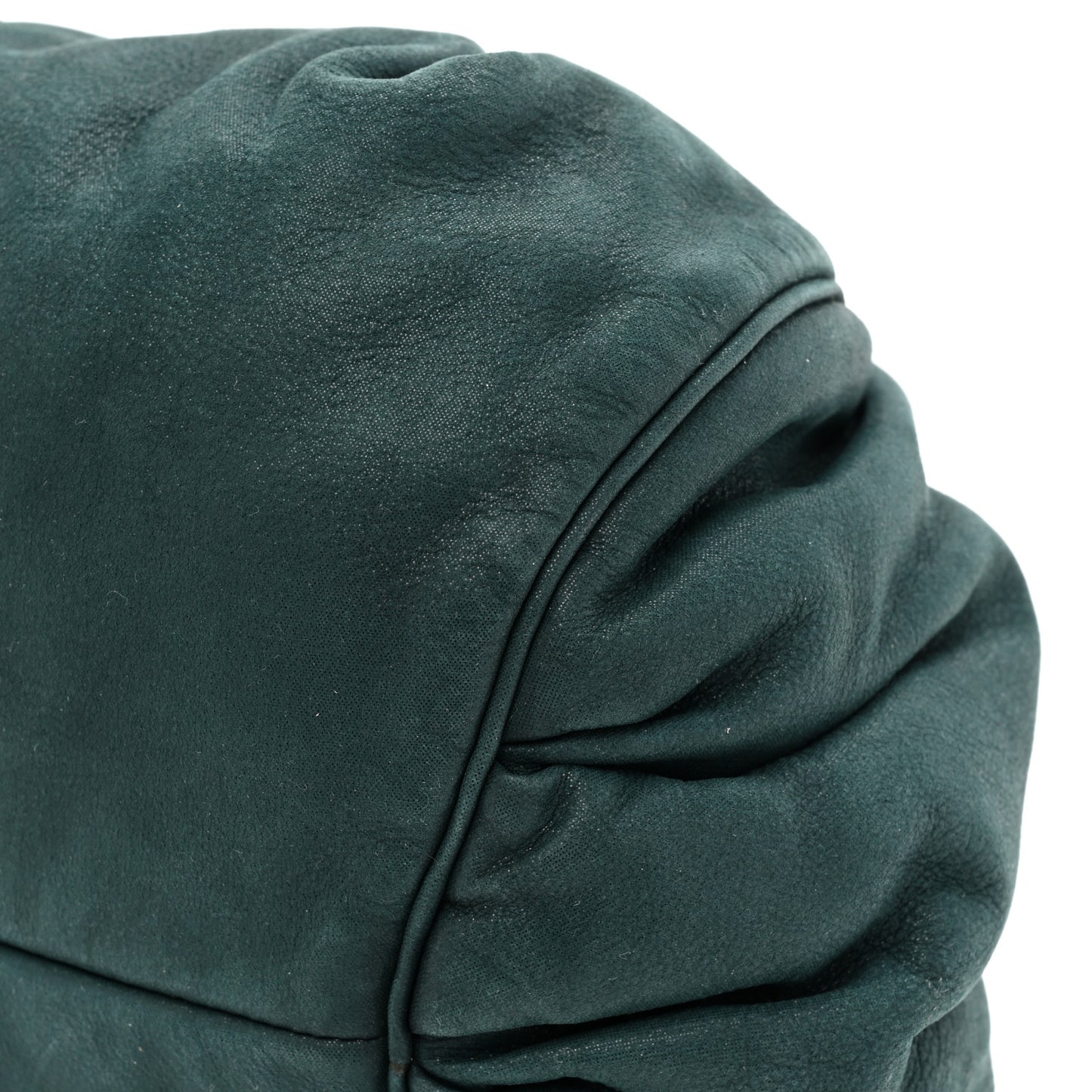 Iridescent Calfskin Midnight Stones Clutch Dark Green