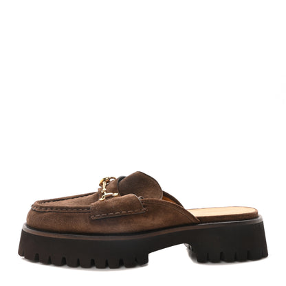 Gucci Suede Horsebit Platform Mules 40 Washed Brown 1 of 9