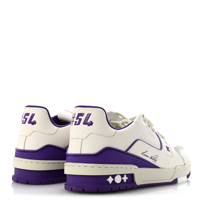 Louis Vuitton Calfskin Womens LV Trainer Sneakers 39 Purple 5 of 10