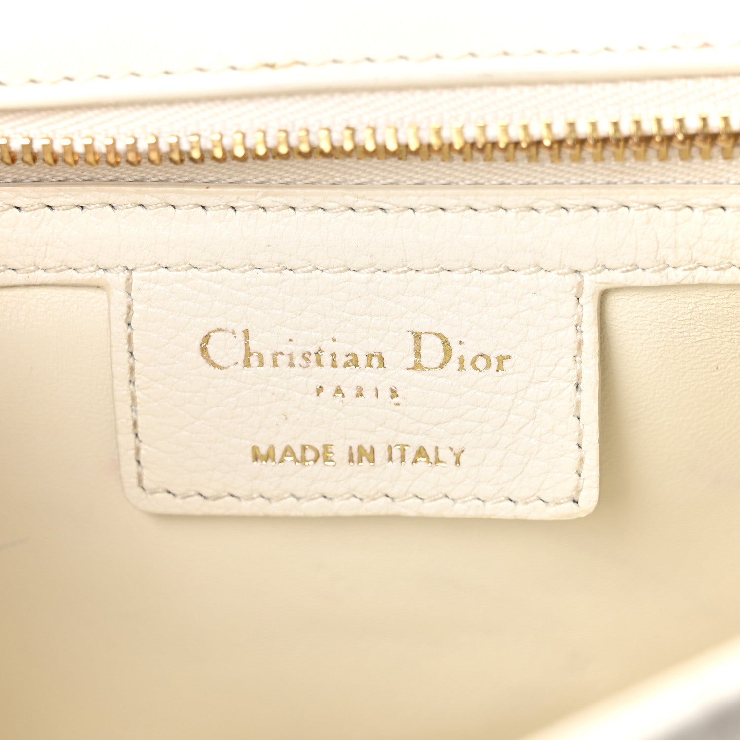 Christian Dior Supple Calfskin Cannage Medium Caro Bag Ivory 6 of 10